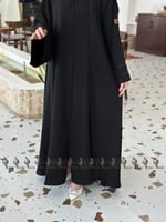 عبايه نص كلوش قماش لمار