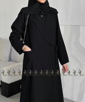 عباية رونق سوداء كتف