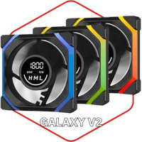Galaxy V2 3 fans digital black insert