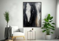 لوحة غموض-لوحة خيل عربي أسود.