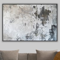 لوحة لمسة لوحة تجريدية بدرجات الرمادي