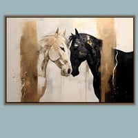 لوحة عشق لوحة خيول فخمة.