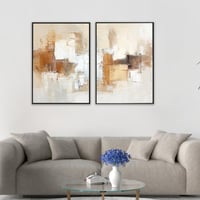 لوحة تلاشي لوحات تجريدية بدرجات البيج