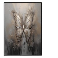 لوحة فراشة الذهب لوحة طبيعة فن تجريدي .