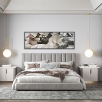 لوحة العبيلة-لوحة خيل عربي فن تجريدي.