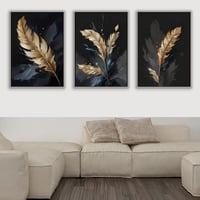 لوحات جدارية ريش-طقم لوحات جدارية ثلاثية.