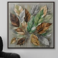 لوحة اوراق الخريف-رسم تجريدي من الطبيعة.