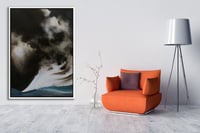 لوحة امواج ليل