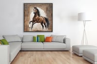 لوحة خيل عربي فخمة.