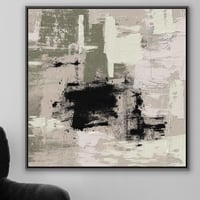 لوحة شوشرة لوحة تجريدية زيتي وبيج