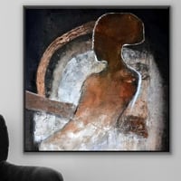 لوحة الصامتة-لوحة تجريدية تعبيرية