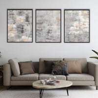لوحة غفوات لوحات تجريدية رمادي وبيج