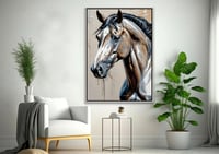 لوحة خيل عربي بني .