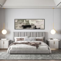 لوحة شوشرة لوحة تجريدية زيتي وبيج