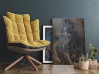 أجمل لوحات خيل باللون الاسود.