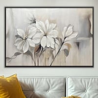 لوحة ورد أبيض-لوحات جدارية ورد .