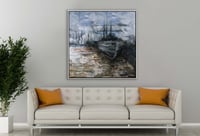 لوحة سفينة برمودا-لوحات طبيعة تجريدية.