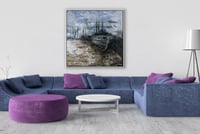 لوحة سفينة برمودا-لوحات طبيعة تجريدية.