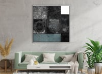 لوحة تجريدية مربعات.