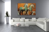 لوحة مشية فرس-لوحة خيول عربية فخمة .