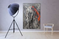 أفخم لوحات جدارية خيل بالفن التجريدي.