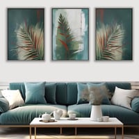 طقم لوحات جدارية ثلاثية مستوحاة من الطبيعة.