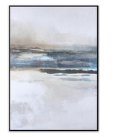 لوحة صفاء لوحة تجريدية أبيض وأزرق