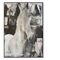 لوحة العبيلة-لوحة خيل عربي فن تجريدي.