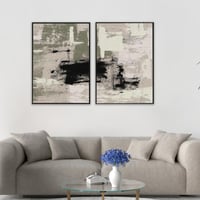 لوحة شوشرة لوحة تجريدية زيتي وبيج