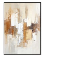 لوحة تلاشي لوحات تجريدية بدرجات البيج