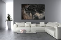 لوحة نبض الرياح لوحة خيل أسود.