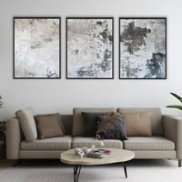 لوحة لمسة لوحة تجريدية بدرجات الرمادي