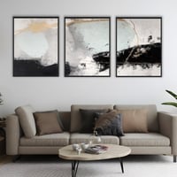 لوحة اندماج لوحة جدارية بدرجات الابيض والاسود