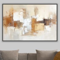 لوحة تلاشي لوحات تجريدية بدرجات البيج