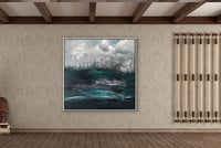 لوحة امواج ومشاعر-لوحات طبيعة تجريدية.