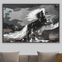 لوحة خيل القمرا-لوحات جدارية خيل.