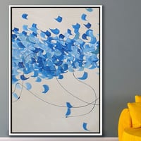 عدد 3 لوح زهور زرقاء