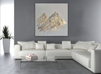 لوحة جبال الذهب-لوحة طبيعة فاخرة.