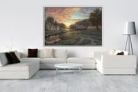 لوحة ضوء الأفق-لوحة طبيعة.