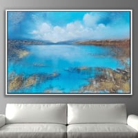 لوحة زرقة الماء-لوحات طبيعة تجريدية.