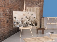 لوحة ازهار القطن-لوحات جدارية ورد.