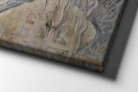 لوحة خيول فخمة بدرجات البيج .