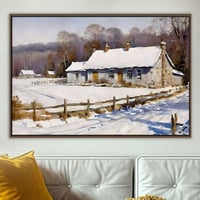 لوحة بيوت الثلج-لوحات طبيعة تفتح النفس.