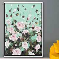 عدد 3 لوح زهور خضرا