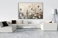 لوحة ازهار القطن-لوحات جدارية ورد.