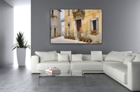 لوحة الجار القديم-لوحات جدارية تراثية -بيوت طين.