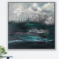 لوحة امواج ومشاعر-لوحات طبيعة تجريدية.