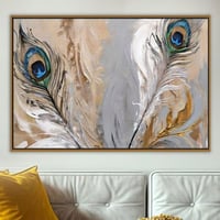 لوحة ريش الطاؤوس-لوحات جدارية فخمة.