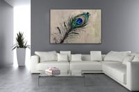 لوحة ريشة طاؤوس-لوحات فنية جدارية.