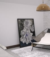 لوحة خلف الجدار-لوحات جدارية ورد.